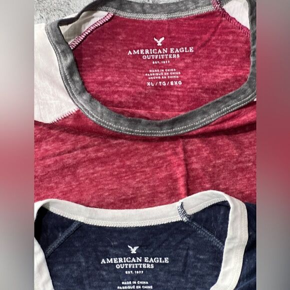 (3) lightweight sheer tshirts (2) American Eagle XL  (1) No Boundaries L - Picture 3 of 8